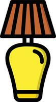 illustrazione del design dell'icona di vettore della lampada da tavolo