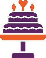 illustrazione del disegno dell'icona di vettore della torta