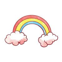 vettore acquerello unicorno arcobaleno vettore illustrazione