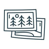 vettore foto immagine vettore linea icona fotografico astratto illustrazione di natura montagne con sole con