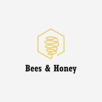 miele logo icona api logo design vettore