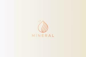 minerale bellezza logo acqua far cadere concetto attività commerciale femminile Prodotto pelle cura cosmetico puro e Salute vettore