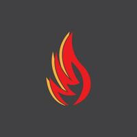 fuoco fiamma logo vettore modello illustrazione