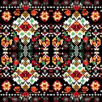 geometrico etnico modello, attraversare cucire, pixel modello, design per vestiario, tessuto, sfondo, sfondo, avvolgere, batik, maglieria, ricamo stile, azteco geometrico arte ornamento Stampa vettore