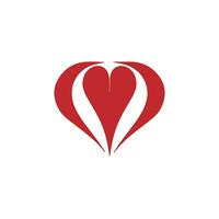 logo di astratto icona vettore silhouette isolato design cuore concetto