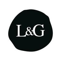 lg iniziale logo lettera spazzola monogramma compagnia vettore