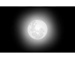 immagine vettoriale dell'illustrazione della scena notturna con la luna piena e il cervo