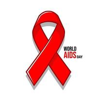 illustrazione del design grafico del logo della giornata mondiale dell'AIDS, formato file eps vettore
