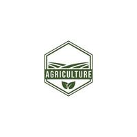 modello di logo agricolo in sfondo bianco vettore