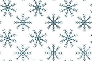 senza soluzione di continuità modello di astratto i fiocchi di neve nel di moda buio blu. inverno fondale struttura per sfondo vettore