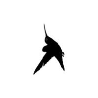 volante colibrì silhouette, può uso arte illustrazione, sito web, logo grammo, pittogramma o grafico design elemento. vettore illustrazione