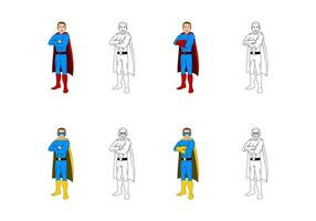 illustrazione del disegno del fumetto del personaggio del super eroe vettore