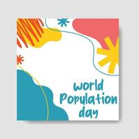 giornata mondiale della popolazione vettore