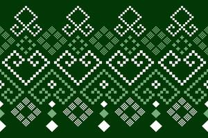 verde attraversare punto colorato geometrico tradizionale etnico modello ikat senza soluzione di continuità modello confine astratto design per tessuto Stampa stoffa vestito tappeto le tende e sarong azteco africano indiano indonesiano vettore