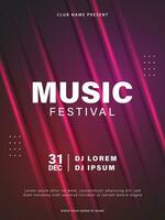 musica Festival manifesto design. musica festa invito aviatore modello. vettore illustrazione
