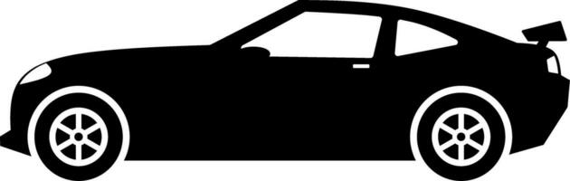 sport auto icona vettore. sport gara auto silhouette per icona, simbolo o cartello. veloce sport auto grafico risorsa per mezzi di trasporto o settore automobilistico vettore