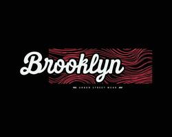 brooklyn elegante maglietta e abbigliamento astratto design. vettore Stampa, tipografia, manifesto