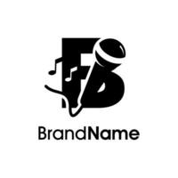 moderno iniziale B musica logo vettore