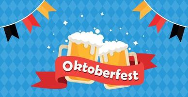 Monaco di Baviera festival internazionale della birra oktoberfest, sfondo pubblicitario vettore