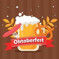 Monaco di Baviera festival internazionale della birra oktoberfest, sfondo pubblicitario vettore