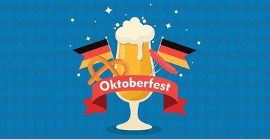 Monaco di Baviera festival internazionale della birra oktoberfest, sfondo pubblicitario vettore