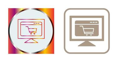 e-commerce sito web vettore icona