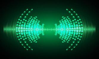 onde sonore oscillanti luce scura vettore