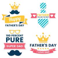 giorno del padre Compleanno vettoriale Logo per banner