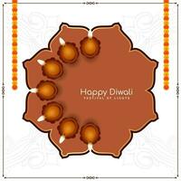 contento Diwali tradizionale indiano Festival saluto sfondo vettore