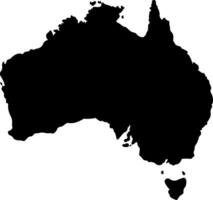 stato frontiere di nazione Australia. australiano confine. Australia carta geografica. carta silhouette. striscione, manifesto modello. indipendenza giorno. vettore