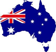 Australia carta geografica. carta silhouette. Australia confine. indipendenza giorno. striscione, manifesto modello. stato frontiere di nazione Australia. vettore