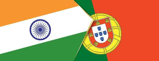 India e Portogallo bandiere, Due vettore bandiere.
