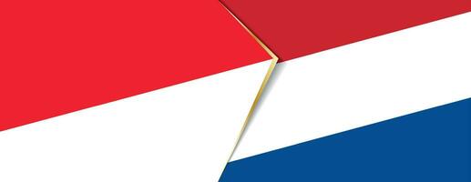Indonesia e Olanda bandiere, Due vettore bandiere.