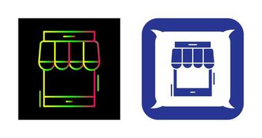 icona vettoriale negozio online