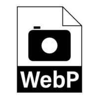 moderno design piatto dell'icona del file webp per il web vettore