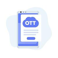 ott media piattaforma vettore icona con un' Telefono