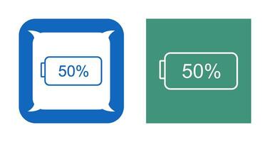 unico metà batteria vettore icona