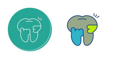 mal di denti e placca vettore icona