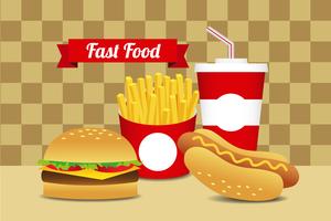 Set di fast food 10 vettore