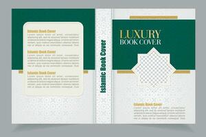 Arabo lusso libro copertina disegno, islamico ornamentale copertina vettore