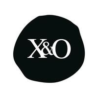 X iniziale logo lettera spazzola monogramma compagnia vettore