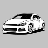 nero e bianca Visualizza auto vettore illustrazione per concettuale design