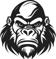 scimmia maestà nel semplicità vettore simbolo safari sentinella monocromatico scimmia logo