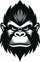 gorilla maestà nel semplicità logo design animali selvatici eleganza vettore primate emblema