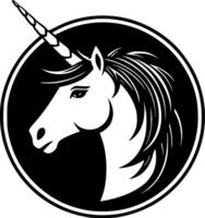 unicorno - minimalista e piatto logo - vettore illustrazione