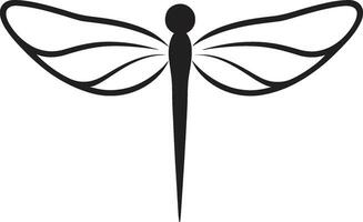 galattico custode libellula icona nel il buio incantata eclisse nero vettore libellula simbolo