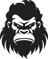 scimmia silhouette iconico design elegante primate profilo minimalista logo vettore