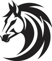semplicistico eleganza cavallo silhouette icona nobile destriero maestà nero vettore emblema
