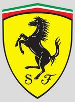 ferrari logo italiano super sport auto vettore