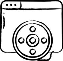 telecamera mano disegnato vettore illustrazione